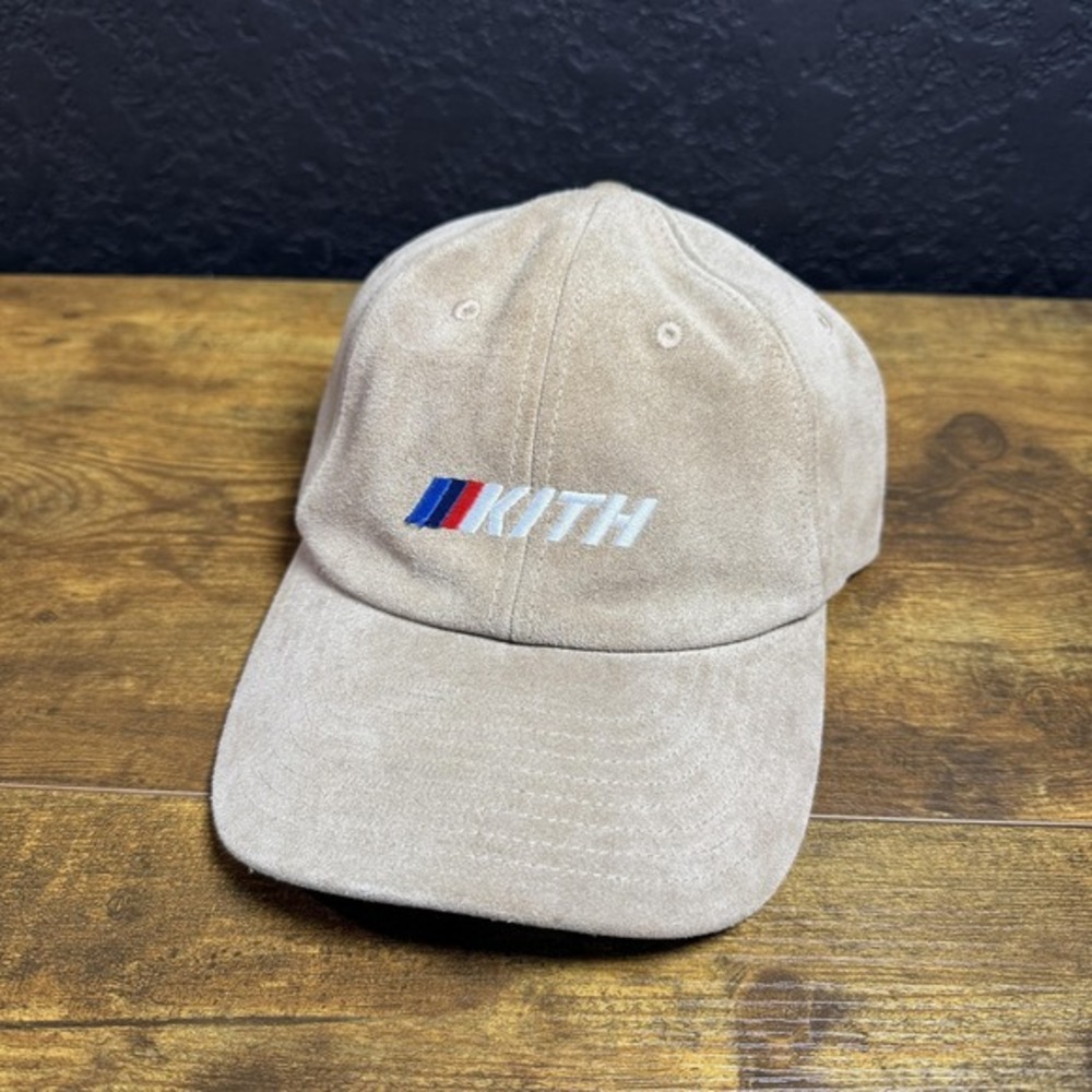 Kith BMW FW20 Tan Suede‎ Cow Leather Strapback Hat Mens OS